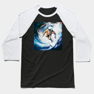 Surfing Astronaut Baseball T-Shirt